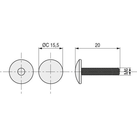 UCAFIX tornillo din 603 rosca total metrica m-6 largo 120mm , 0CIENTOS