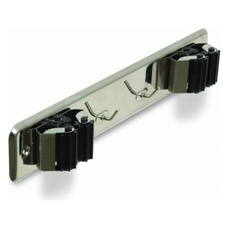 CUELGA ESCOBAS DOBLE CON RODILLOS ACERO INOX - BRINOX