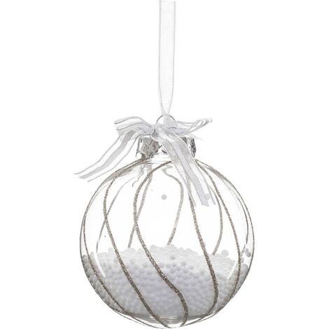 Palla con palline all'interno D.8cm oro - Linea argento - Feeric lights & christmas (1/5)