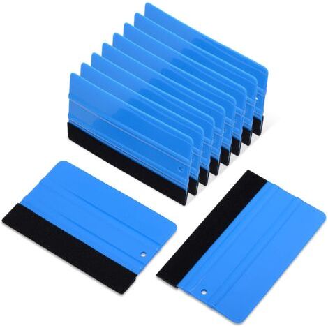 Lot de 10 raclettes à bords en feutre, raclette vinyle feutre, outils papier peint voiture, teinte fenêtre, 12,7 cm