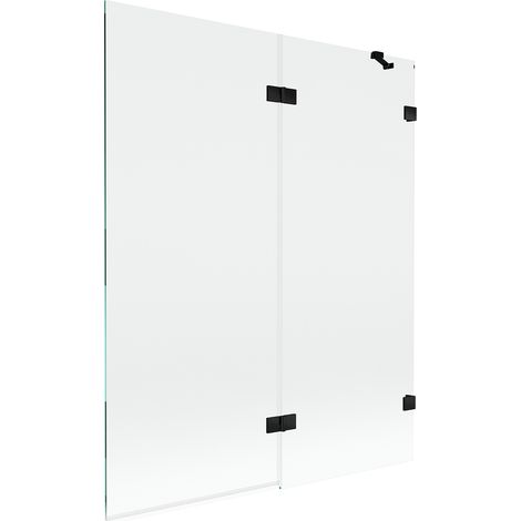 Mexen Lunar divisorio per doccia a 2 ante destra 140 x 150 cm, trasparente, nero - 897-140-100-70-00-P (1/5)