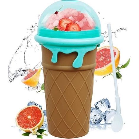 Slush-Eis-Maschine, Quetschbecher, Eismaschine, Spaßbecher, leckere Milchshakes zubereiten, Eiswürfelmaschine (1/4)