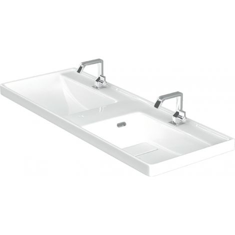 Lavabo double suspendu QUATTRO rectangulaire 120x47x19 cm (1/2)