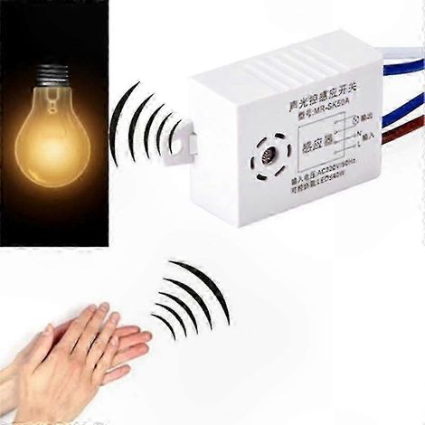 220V Drahtloser intelligenter Wandschalter, sprachgesteuerter Bewegungsmelder, automatische Ein-/Ausschaltfunktion, Präsenzsensor für Smart Home. (1/4)