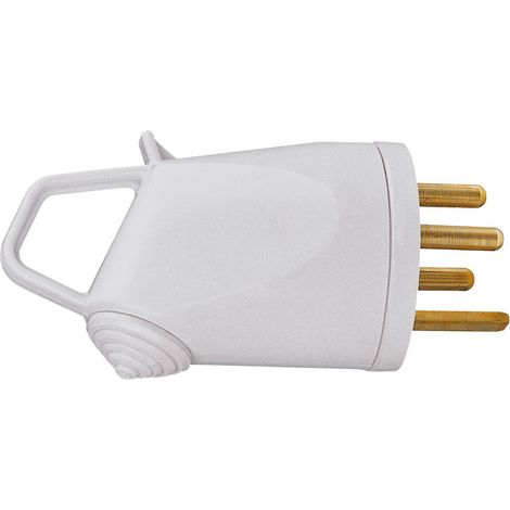 LEGRAND - Fiche de puissance mâle avec terre 20A - étanche avec anneau - 3 broches - gris (1/6)