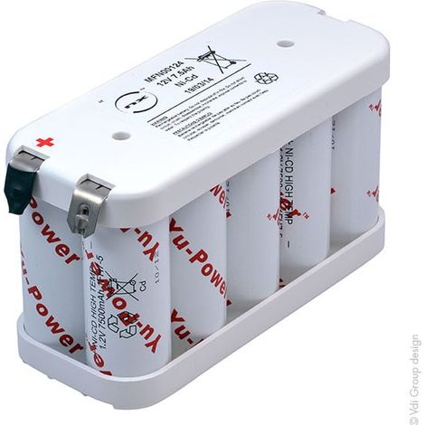 NX - Batterie eclairage secours 10x F 10S1P ST2 12V 7.5Ah Cosse (1/3)