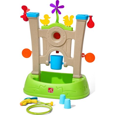 Jouet à eau Step2 Waterpark Arcade – Table d'eau pour enfants avec pulvérisateur et 7 accessoires – Jeux de piscine interactifs – Step 2