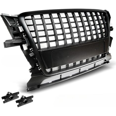 Grille de calandre pour Audi Q5 de 2008 a 09/2012 look Sport noir Matt-27318018
