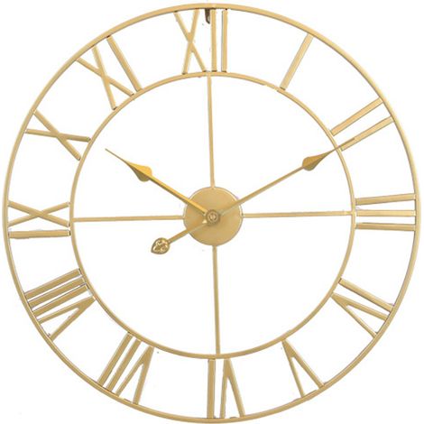 Reloj de pared, hierro forjado, pantalla digital, funcionamiento silencioso, para salón o dormitorio. (1/5)