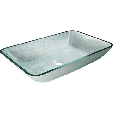 Mexen Megan Glas-Waschtischauflage 56 x 36 cm, silber - 24135611 (1/5)