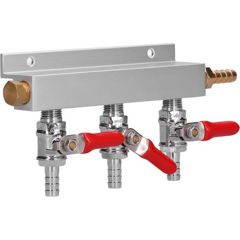 Distributeur de gaz à 3 voies, distributeur de CO2, clapet anti-retour intégré pour bière 5/16 (1/5)