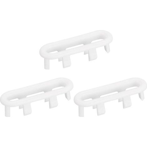Überlaufabdeckung für Waschbecken, 3 Stück Überlaufringe für Waschbecken, 55 x 20 x 13 mm, zum Abdecken des Abflusslochs in Bad und Küche, Weiß (1/4)