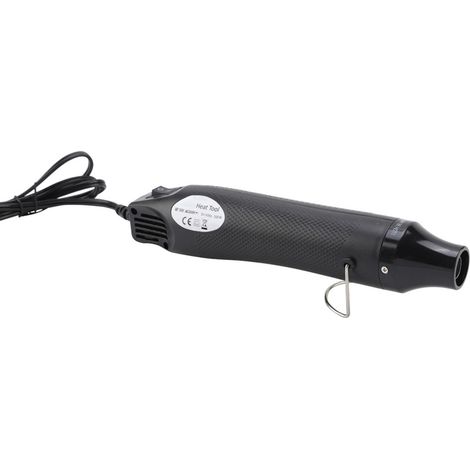 Pistolet à air chaud électrique 300 W pour gaufrage et chauffage multi-usages (noir, UE 220 V)