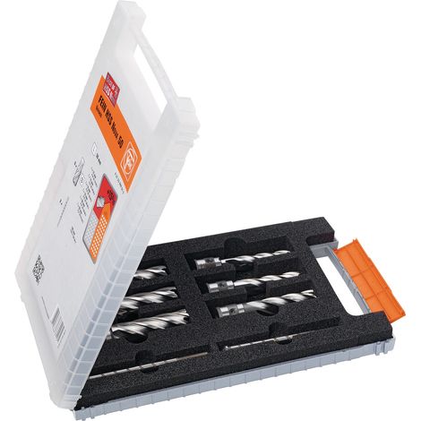 Set di punte per foratura Kern Best Of 8 pezzi D.12-22mm HSS taglio T.50mm QuickIN