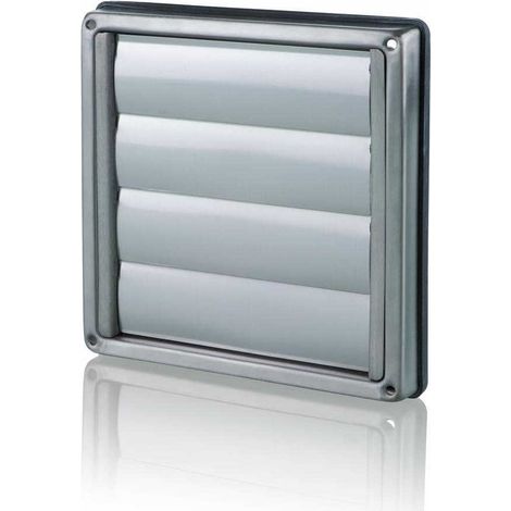 Clapet extérieur DN125 inox brossé lamelles 167x167 mm