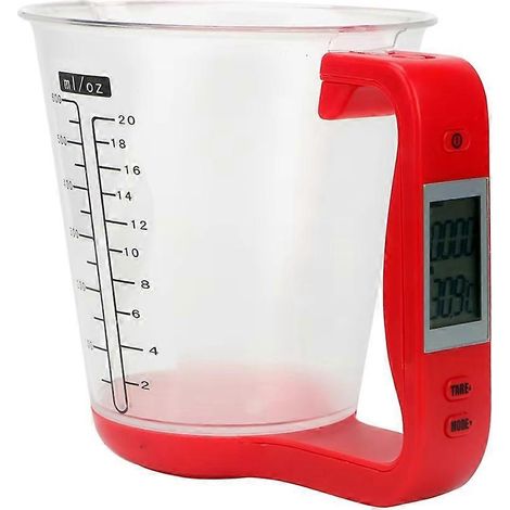 Balance de cuisine, tasse à mesurer la température, outil électronique avec écran LCD, gobelet doseur numérique Hostweigh (1/5)