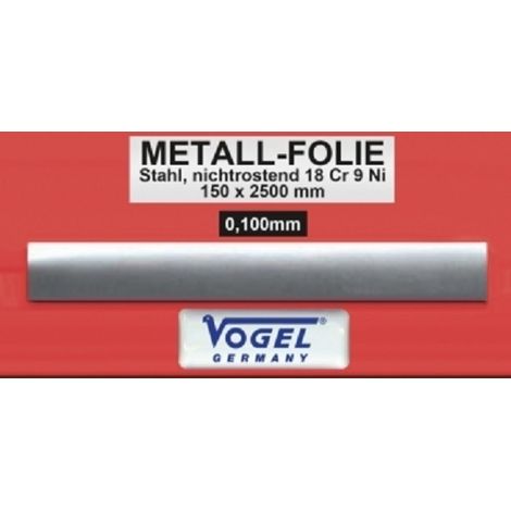 Rollo de fleje 150mm x 2,5 M espesor 0,30 INOX VOGEL 465300