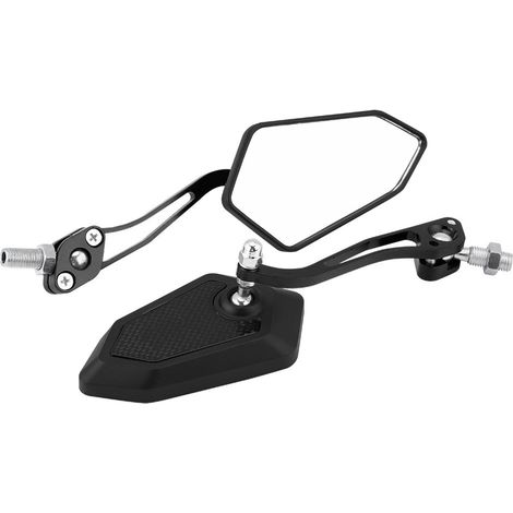 Paire de rétroviseurs universels noirs pour moto, scooter et scooter (1/5)