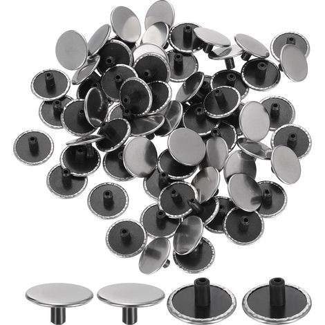 120Pcs 3x13mm Bouchons Trou Plastique Couvercle Vis Ronde Nickel (1/5)