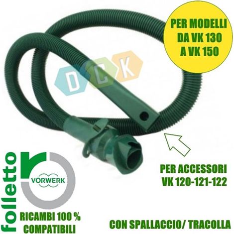 Tubo Flessibile Vorwerk Folletto Per Vk130 Vk131 Vk135 Vk136 140 150 Con Spallaccio Accessori Vk 120