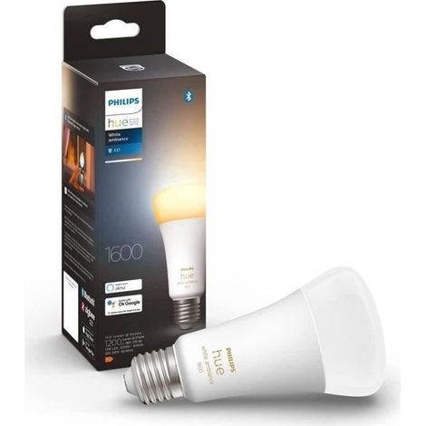 Ampoule connectée Philips Hue White Ambiance E27 100W Blanc (1/4)