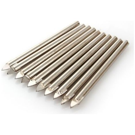 Yosoo 10 Stück 6-mm-Bohrer für Fliesen, Keramik, Glas, Spiegel, Tungut, Garbide, Fliesenbohrer-Durchmesser (1/5)