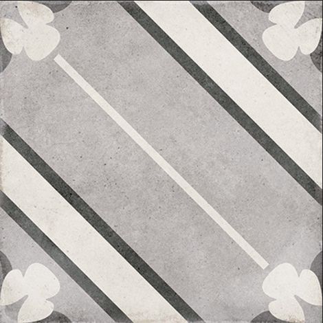 Carrelage sol / mur effet ciment motif gris 20x20 cm ART NOUVEAU INSPIRE GREY(vendu par boite de 1m2) (1/5)