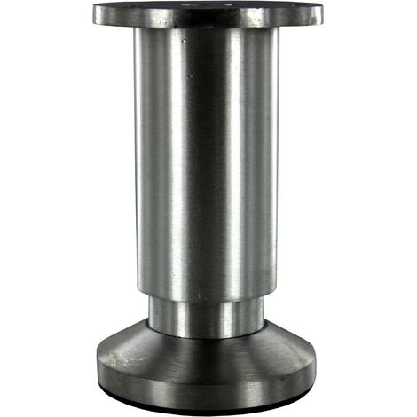 CIME Pied de meuble CIME, chromé, diamètre 3.8 cm x hauteur réglable de 10 à 12 cm (1/5)