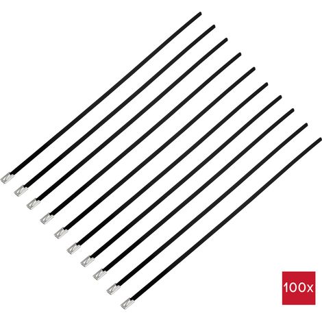 TRU COMPONENTS TC-12656596  Stahlkabelbinder 290 mm 4.6 mm AISI 316 mit Beschichtung 100 St.