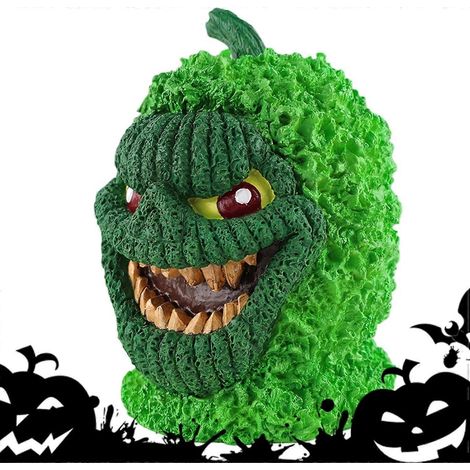 Décorations d'Halloween : Citrouilles vertes  Figurines décoratives de citrouilles polyvalentes, cadeaux de fête d'Halloween pour bureau d'intérieur (1/5)
