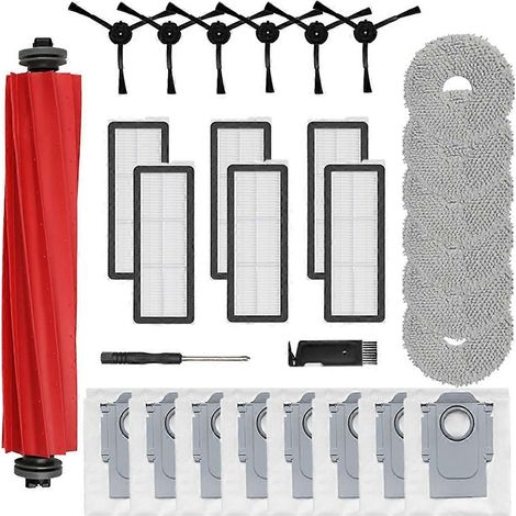 Filtre pour aspirateur brosse pour aspirateur Filtre de brosse pour aspirateur filtre de Qrevo Pro/Qrevo MaxV/Qrevo S Robot Aspirateur Main Side Brosse Serpillière Cloth HEPA Filtres Dust Bags (1/5)