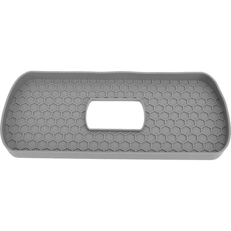 1 Pièce, Couleur Grise, Plateau Flexible en Silicone pour Wc, Étagère Antidérapante Universelle à Fixer Sans Perçage, pour Salle de Bain (1/4)
