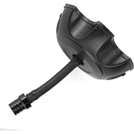 Bouchon de réservoir d'essence universel en plastique pour motocross/quad, avec valve de ventilation et tuyau de respiration (noir) (1/5)