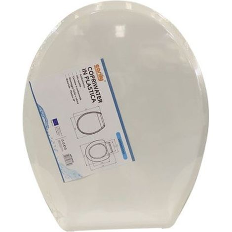 Abattant Plastique Wc Lotos Slim Design Blanc 87635 (1/2)