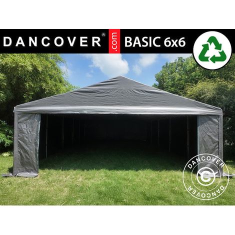 Storage tent Basic, 6x6 m, PE 300, Grey - Dancover (1/2)