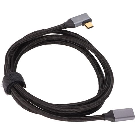 Rallonge USB-C 4K, 10 Gbit/s, bonne dissipation thermique, coudée, 150 cm, pour tablettes et téléphones. (1/5)