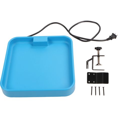 Bain d'oiseaux chauffant 75W dégivreur montage sur platine 3.9in pince entretien facile électrique prise US 120V 60HZ pour plateau d'eau hiver (1/5)