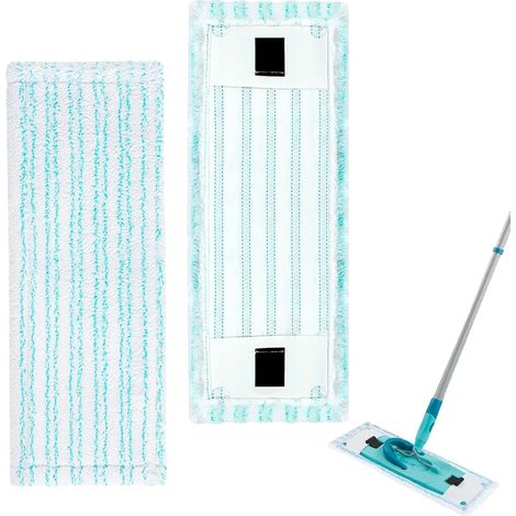 2 Pièces Balais Serpillères de Rechange pour Leifheit Clean Twist M Ergo Micro Duo,38x15cm Housses de Rechange en Microfibre pour Leifheit Balais à Franges Remplacement de Recharge pour Tous Les Sols