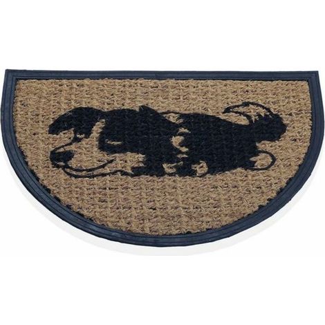 VERSA felpudo media luna perro 60x40 cm , FELPUDO MEDIA LUNA PERRO. Marca: VERSA. Largo: 60cm. Ancho: 40 cm. Alto: 2 cm. Material: Fibra de coco. Peso: 0,68 kg.