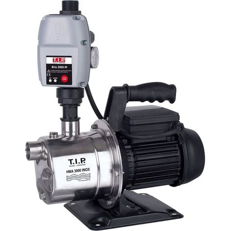 Pompe à eau domestique TIP - Acier inoxydable, 2 800 l/h, hauteur manométrique de 42 m, 550 W, protection contre la marche à sec, HWA 3000 INOX, 31142 (1/5)