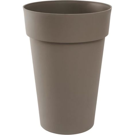 EDA – Pot de fleur rond Toscane Ø 46 cm – Hauteur 65 cm – Polypropylène – Résistant aux chocs – Usage intérieur et extérieur – Garantie 7 ans