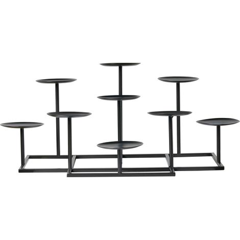 Kerzenständer LAMEGO Metall 23 cm Schwarz