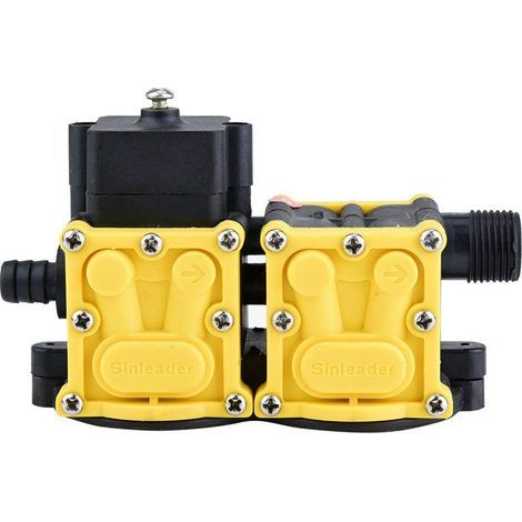 Tête de Pompe, Accessoires de tête de Pompe à Membrane 12V Accessoires de Moteur de pulvérisateur électrique à Double Noyau pour Tondeuse à Gazon 0 (1/5)