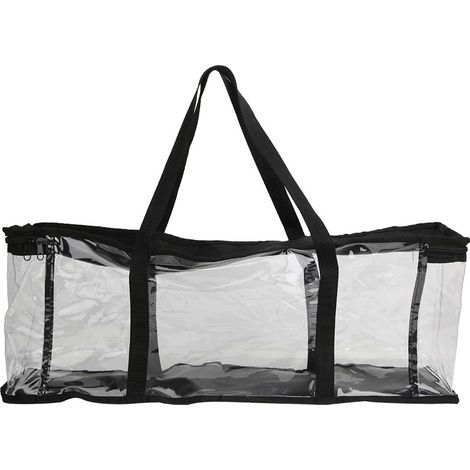 Borsa per libri, borsa da trasporto trasparente di grande capacità per CD, libri e utensili domestici (1/5)