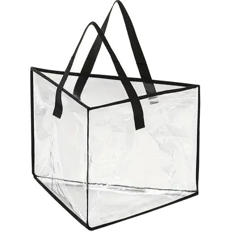 Bolsa de almacenamiento reutilizable, diseño que ahorra espacio, 1 unidad - Transparente (1/2)