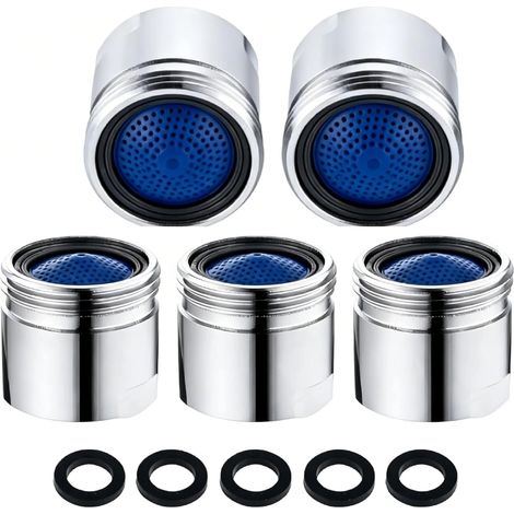 5 Pièces Mousseurs Robinet M18 Multifonctions En Acier Inoxydable — Économiseur D'Eau Pour Robinet Avec Filtre, Embout Robinet Cuisine & Embout Robinet Salle De Bain, Aérateur Robinet Compatible (1/5)