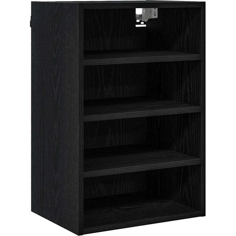 Armario moderno de pared con almacenamiento eficiente 40 x 29,5 x 60 cm fabricado en madera de roble negro 020052469 (1/5)