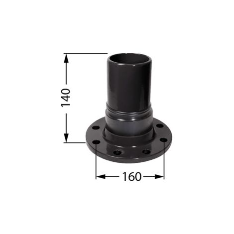 Kessel Anschlussadapter Flanschmuffe DN 80 Druckleitungen PE (1/2)