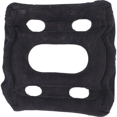 Coussin de siège gonflable avec trous de ventilation, revêtement floqué en PVC, pour chaises de bureau et sièges auto, noir (1/5)