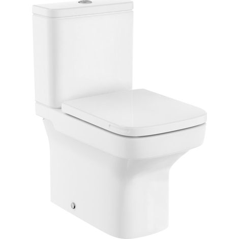 Inodoro completo con taza compacta de salida dual con tanque inferior y con tapa de caída amortiguada DAMA - ROCA